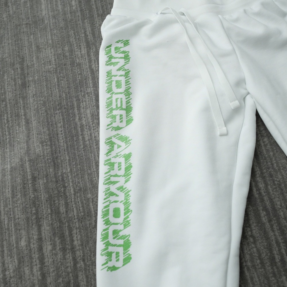 Under Armour Jogger Women White Green Protect This House Sweatpants Small - Picture 6 of 13